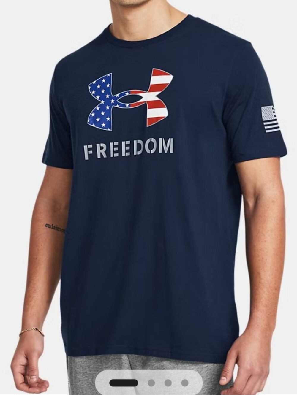 Under Armour Navy Short-Sleeve Freedom Logo Tee